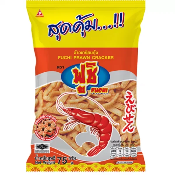 Krekerji s kozicami z okusom BBQ 75g FUCHI
