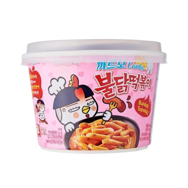 Instant Topokki (spicy chicken-Carbonara) ina cup 179g SAMYANG