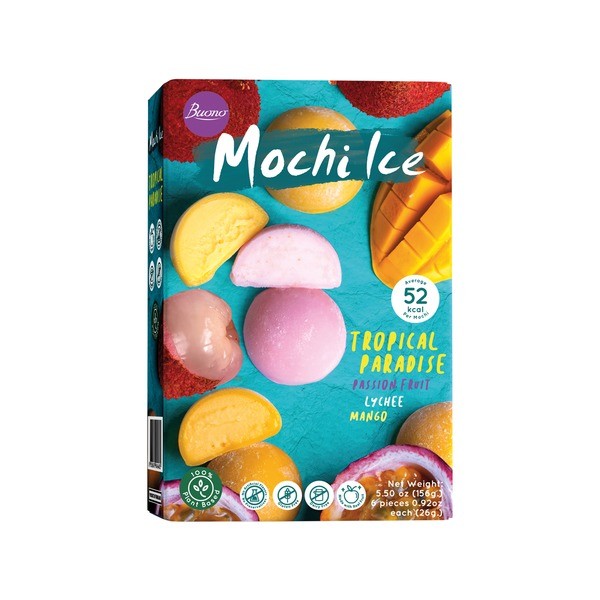 Mochi Ice Assorted Flavours Mochi ice cream Tropic various flavours 156g BUONO - Image 1