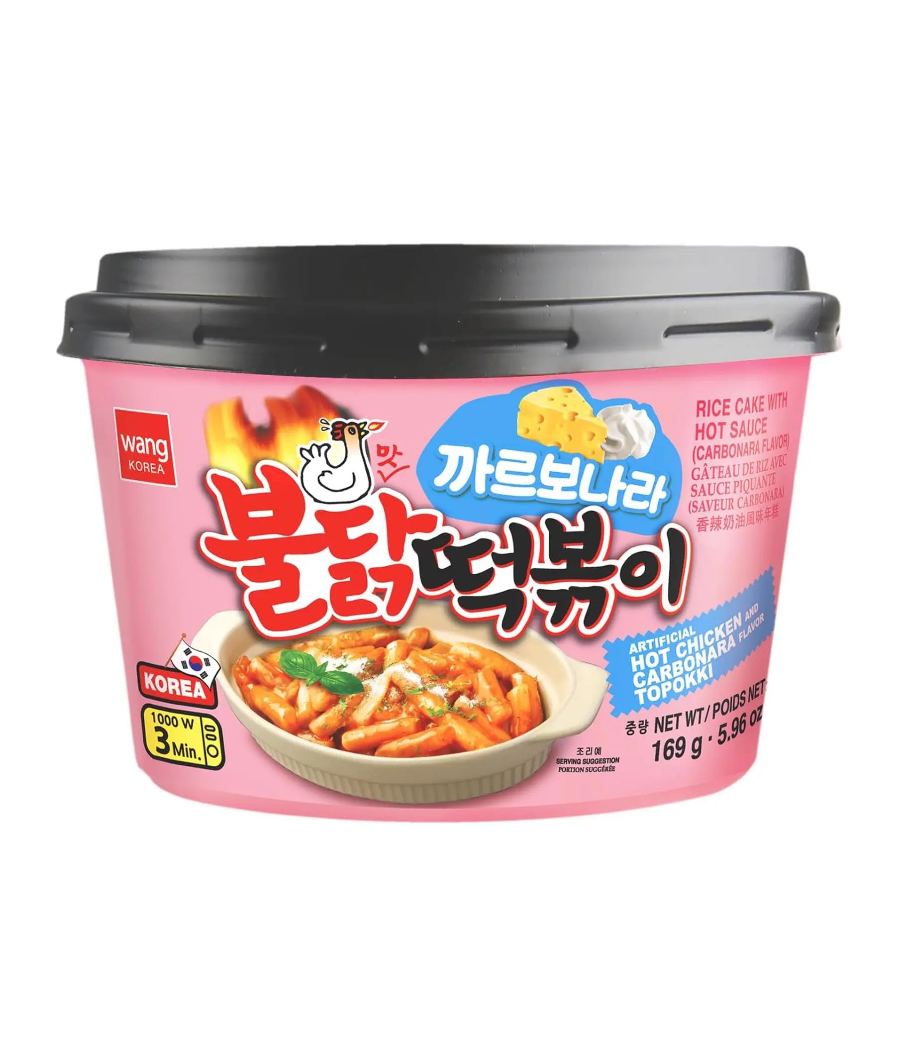 Pekoči Carbonara Tteokbokki 169g WANG Pekoči Carbonara Tteokbokki 169g WANG - slika 1