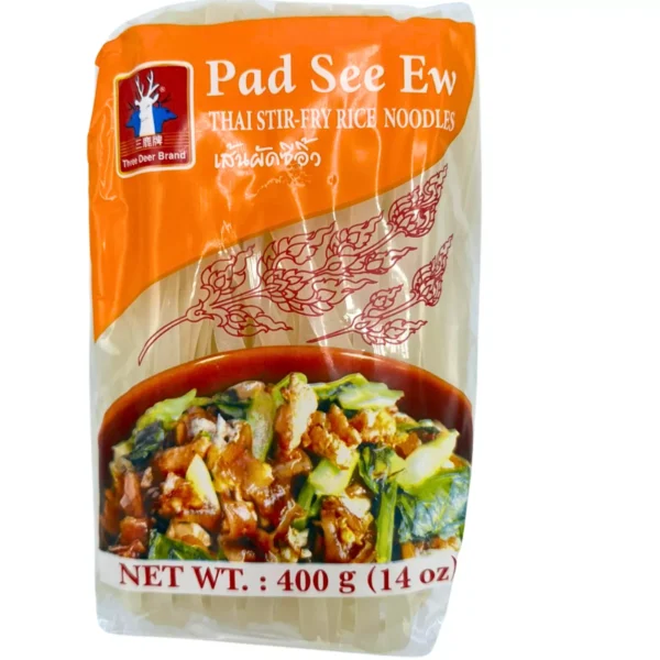 Rice noodles for Pad See Ew 400g THREE DEER